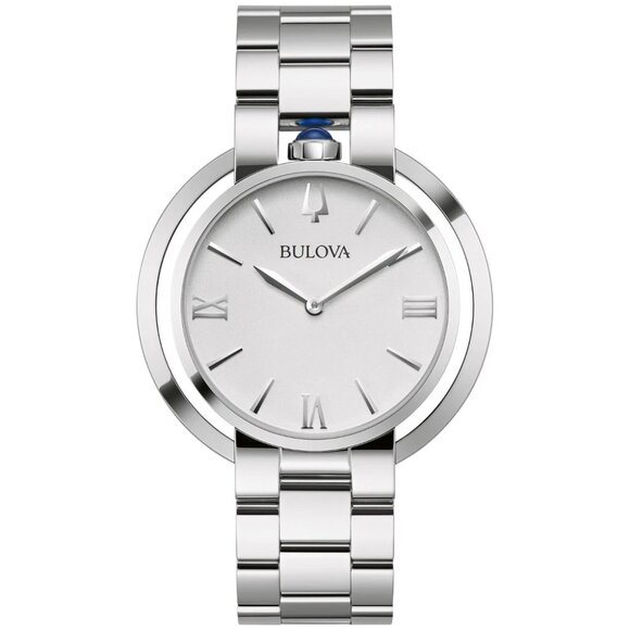 Bulova Women's Rubaiyat Classic Quartz Silver Stainless Steel Watch 40 MM 96L306 - Picture 1 of 4